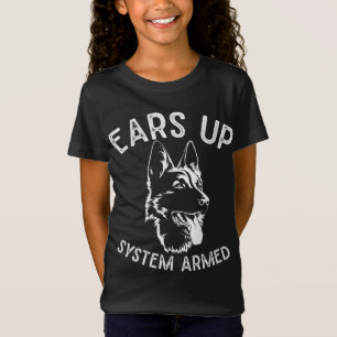 T-Shirt Système Ears Up Système Armé Amoureux des chiens C