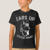 T-shirt Système Ears Up Système Armé Amoureux des chiens C (Devant)