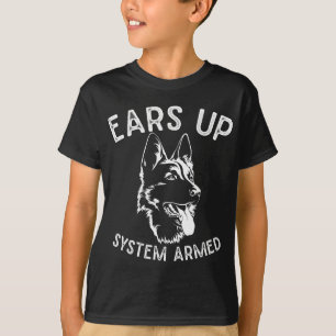 T-shirt Système Ears Up Système Armé Amoureux des chiens C
