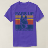 T-shirt Système Ears Up Système Armé Amoureux des chiens C (Design devant)