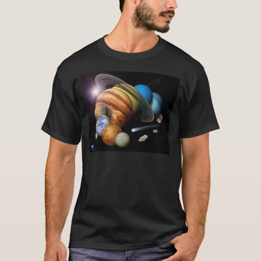 T-shirt système solaire (Devant)