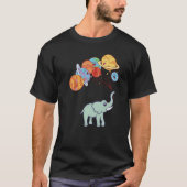 T-shirt Système solaire aérospatial Planètes Éléphant spat (Devant)