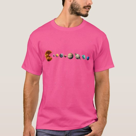 T-shirt Système solaire amusant - Astronautes Jeux Vidéo s (Devant)