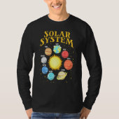 T-shirt Système Solaire Avec Planètes Science Planète 1 (Devant)