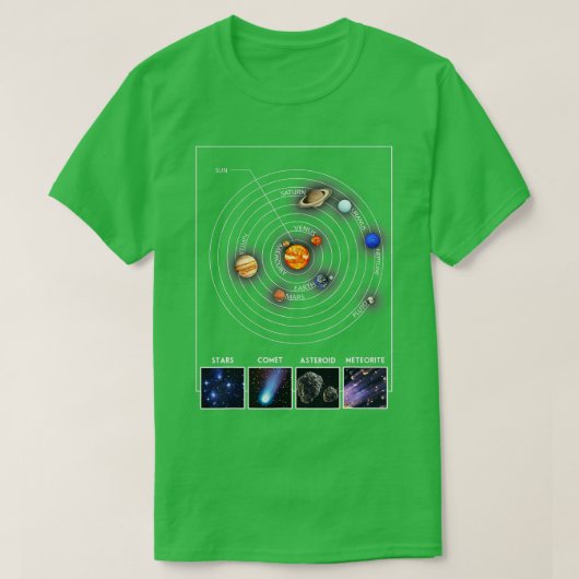 T-shirt Système solaire Cool Astronomie Scientifique Don (Design devant)
