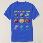 T-shirt Système solaire mignon Funny Planète Visages Space (Design devant)