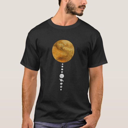 T-shirt Système solaire minimal - Sci (Devant)