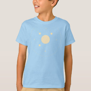 T-shirt Système solaire minimaliste élégant Planètes et É