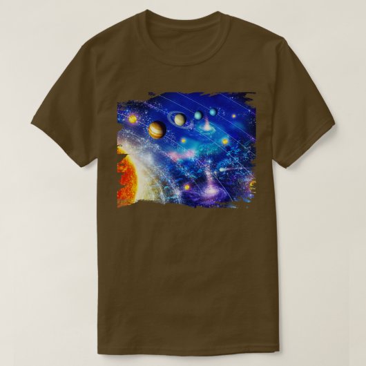 T-shirt Système solaire océanique (Design devant)