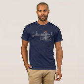 T-shirt Système solaire Orrery dans l'espace (Devant entier)
