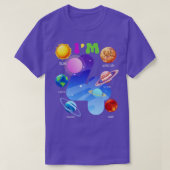 T-shirt Système solaire Planètes mignonnes 4 Ans 4e Annive (Design devant)