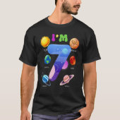 T-shirt Système Solaire Planètes mignonnes 7 Ans 7e Annive (Devant)