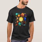 T-shirt Système Solaire Planètes Science Espace Garçons Fi (Devant)