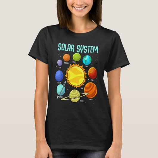 T-shirt Système solaire Planètes Space Week professeur de  (Devant)