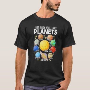 T-shirt système solaire pour la planète enfant