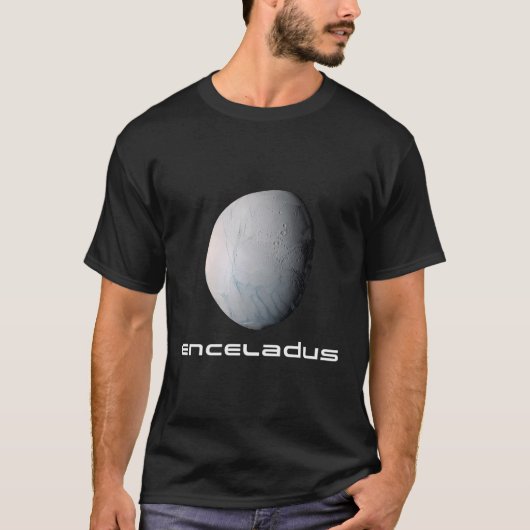 T-shirt Système solaire Saturn Moon Encelade Astronomie sp (Devant)