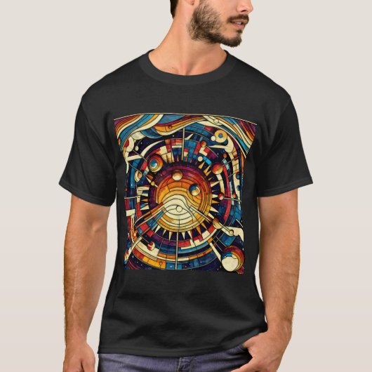 T-shirt Système solaire spatial Imagination#6 (Devant)