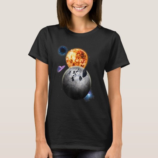 T-shirt Système solaire spatial Volet Universe de l'astron (Devant)