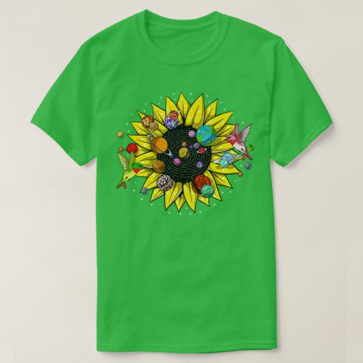 T-shirt Système solaire Tournesol (Design devant)