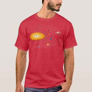 T-shirt Système solaire Vinyl Music par Tobe Fonseca
