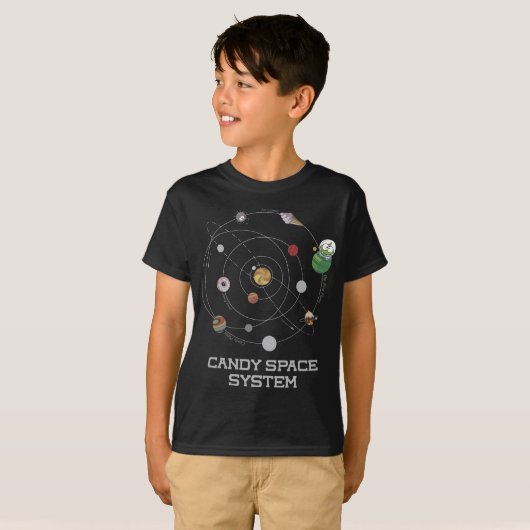 T-shirt Système spatial Om Nom (Devant entier)