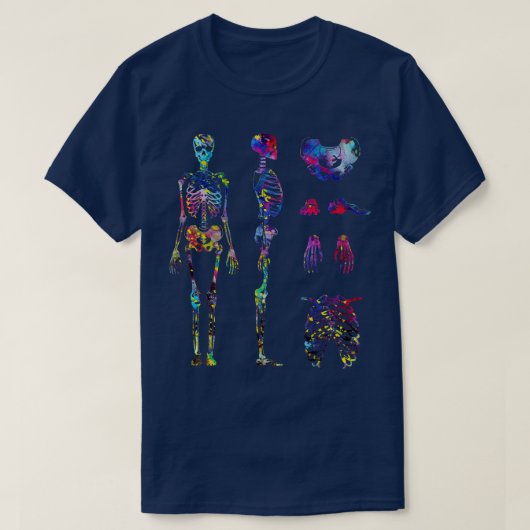 T-shirt Système squelettique du corps humain (Design devant)