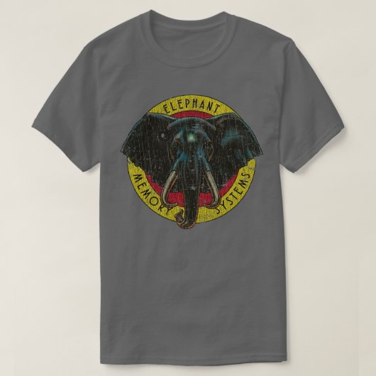 T-shirt Systèmes de mémoire éléphants 1980 (Design devant)