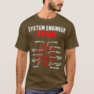 T-shirt Systèmes Ingénieur Réseau Cerveau Système d'ingéni