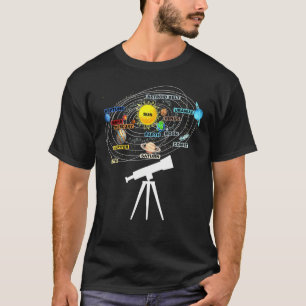 T-shirt Systèmes solaires Planètes Astronomie Sciences spa