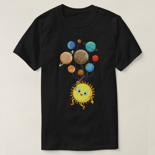 T-shirt Systèmes solaires Planètes Astronomie Spatiale (Design devant)