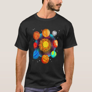 T-shirt Systèmes Solaires Planètes Science Space Boys Girl