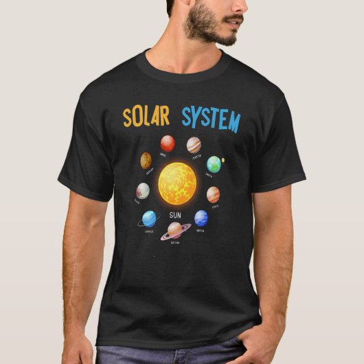 T-shirt Systèmes solaires Planètes Sciences spatiales (Devant)