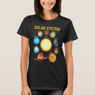 T-shirt Systèmes solaires Planètes spatiales réalistes Sci