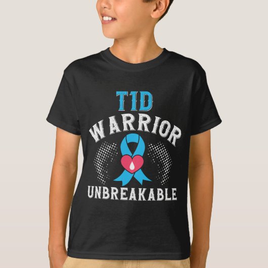 T-shirt T1D Guerrier Indestructible Mois de sensibilisatio (Devant)