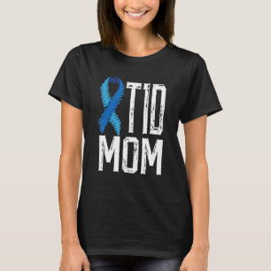 T-shirt T1d Maman Diabète Sensibilisation Ruban Charme ble