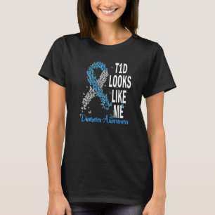 T-shirt T1d Me Semble Diabète Sensibilisation Mois Butterf