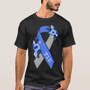 T-shirt T1D Mois de sensibilisation au diabète Floral Blue