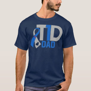 T-shirt T1D Papa Type de sensibilisation au diabète