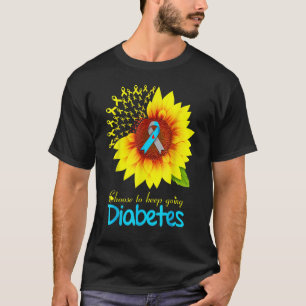 T-shirt T1D T2D Guerrier du diabète tournesol Choisissez d