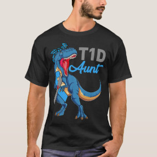 T-shirt T1D Tante Type 1 Mois de sensibilisation au diabèt