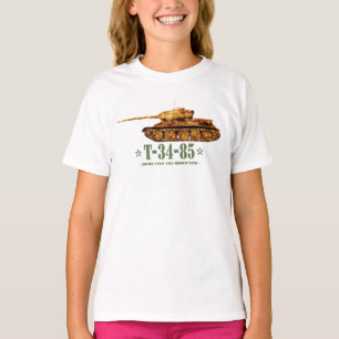 T-shirt T-34-85 Guerre mondiale Deux 2ÈME GUERRE MONDIALE