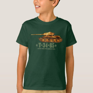 T-shirt T-34-85 Guerre mondiale Deux 2ÈME GUERRE MONDIALE 