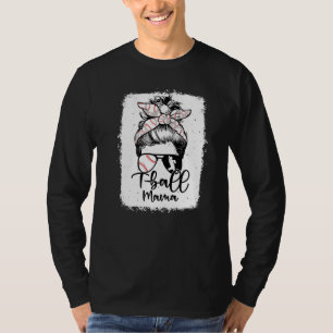 T-shirt T Ball Maman Vintage Léopard Chignon Dégarni Décol