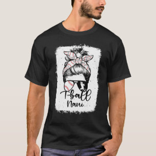 T-shirt T Ball Nani Vintage Léopard Chignon Décoiffé Décol