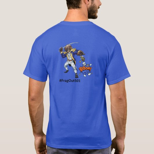 T-shirt T bleu - #FragOut501 (Dos)