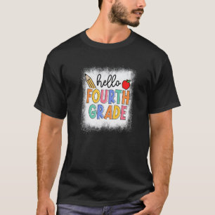 T-shirt T Bonjour quatrième année Enseignant Élève Dos