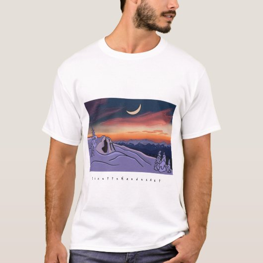 T-shirt T Chemise Alpenglow Sunset Mountain T (Devant)
