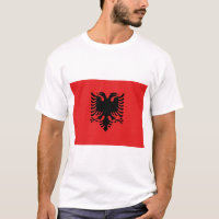 T Chemise avec drapeau d'Albanie