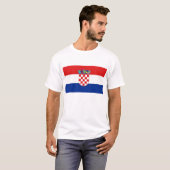 T-shirt T Chemise avec Drapeau de Croatie (Devant entier)