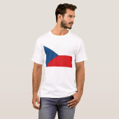 T-shirt T Chemise avec Drapeau de Czechia (Devant entier)